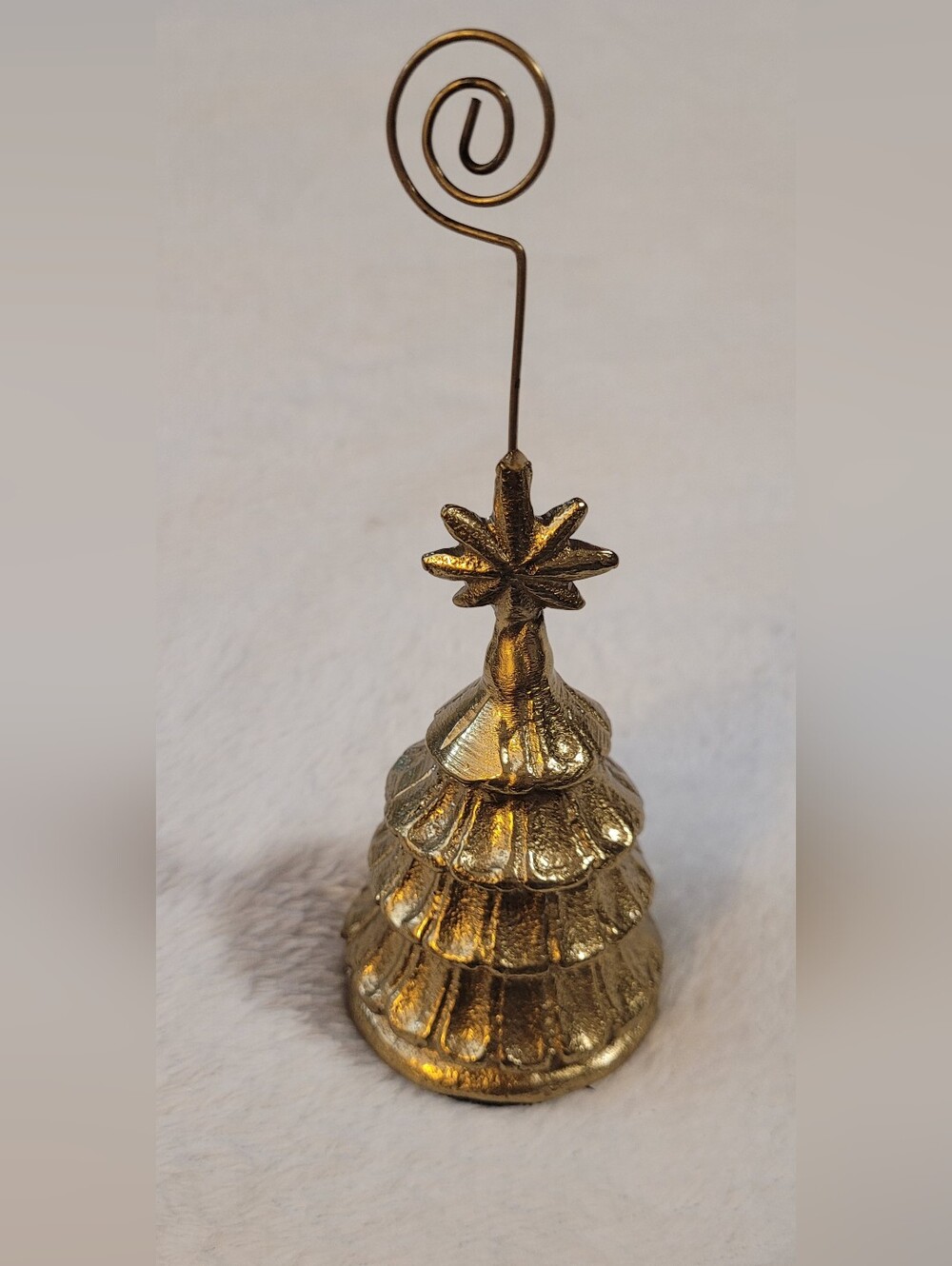 Gold Holiday Tree Photo/Place Card Holder, 6inch